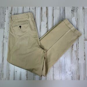 Orvis Pants Mens 34x29.5 Pleated Golf Straight Leg Casual Tan